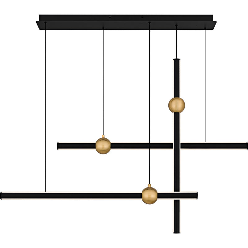Quoizel PCHVK144MBK LED Linear Chandelier, Matte Black