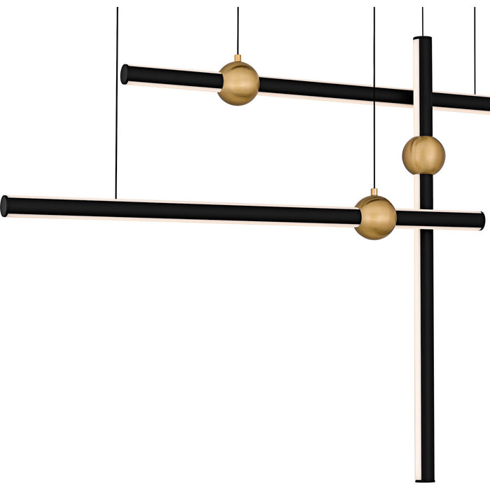 Quoizel PCHVK144MBK LED Linear Chandelier, Matte Black