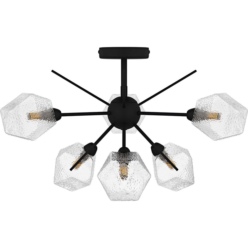 Quoizel PCSVD1724EK Six Light Semi-Flush Mount, Earth Black