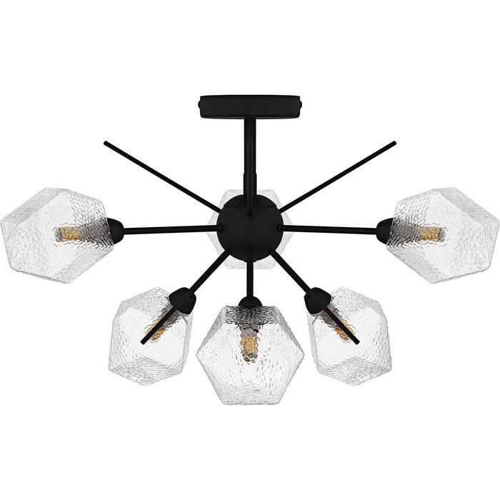 Quoizel PCSVD1724EK Six Light Semi-Flush Mount, Earth Black