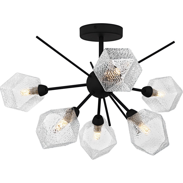 Quoizel PCSVD1724EK Six Light Semi-Flush Mount, Earth Black