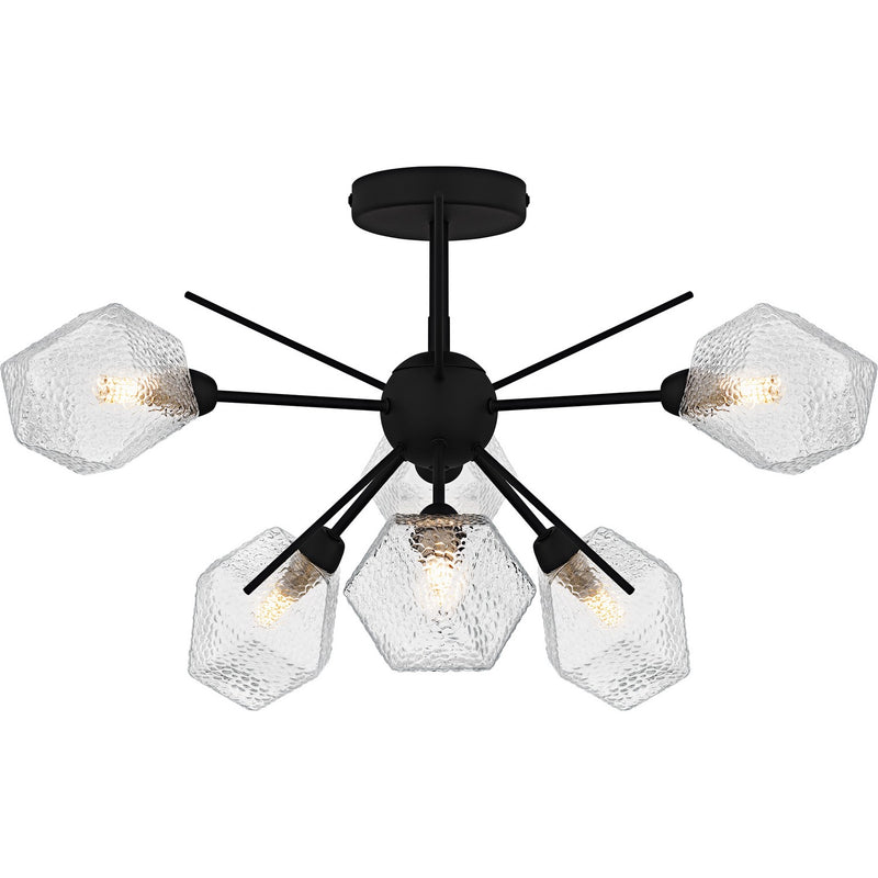 Quoizel PCSVD1724EK Six Light Semi-Flush Mount, Earth Black