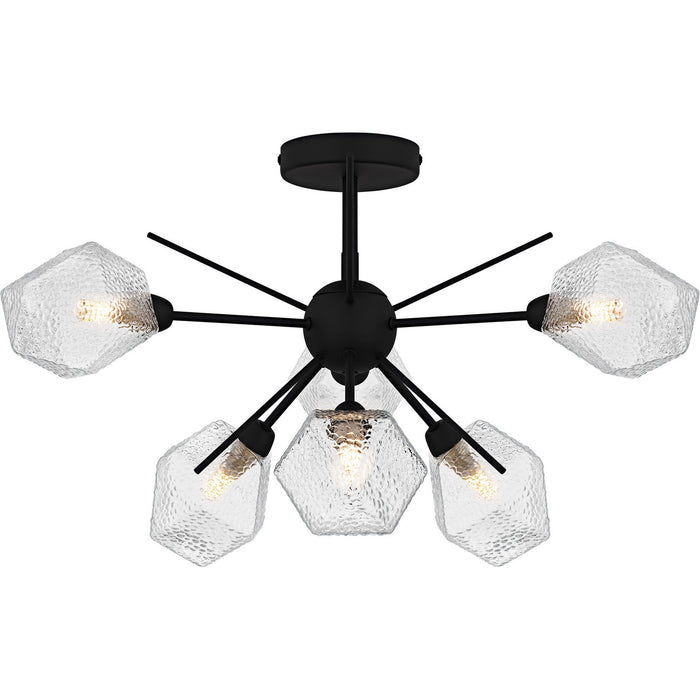Quoizel PCSVD1724EK Six Light Semi-Flush Mount, Earth Black