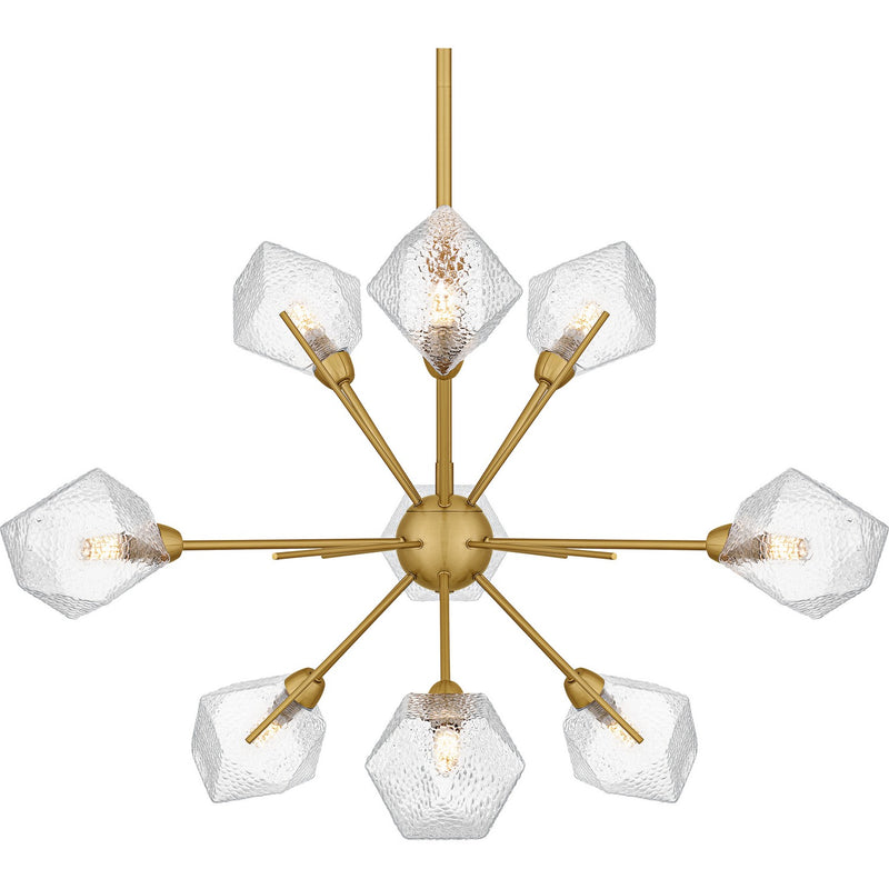 Quoizel PCSVD5034BRG Nine Light Chandelier, Brushed Gold