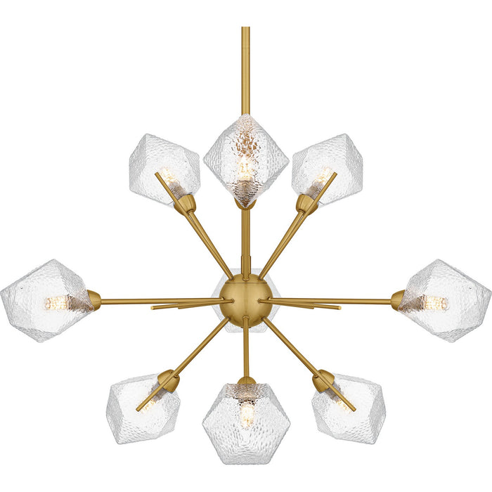 Quoizel PCSVD5034BRG Nine Light Chandelier, Brushed Gold