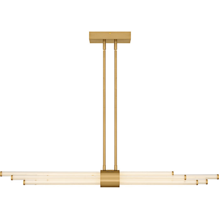 Quoizel PCTAL146BRG LED Linear Chandelier, Brushed Gold