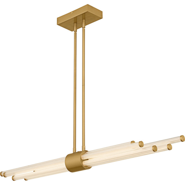 Quoizel PCTAL146BRG LED Linear Chandelier, Brushed Gold
