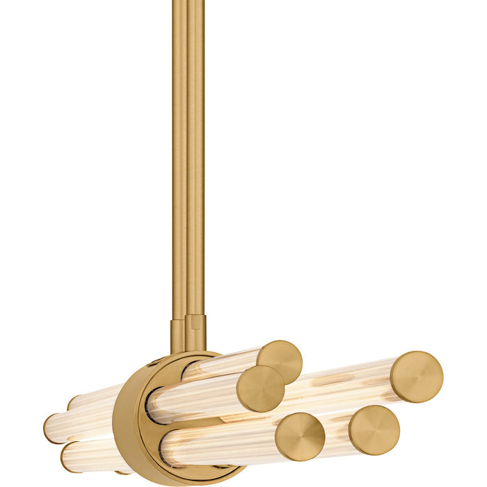 Quoizel PCTAL146BRG LED Linear Chandelier, Brushed Gold
