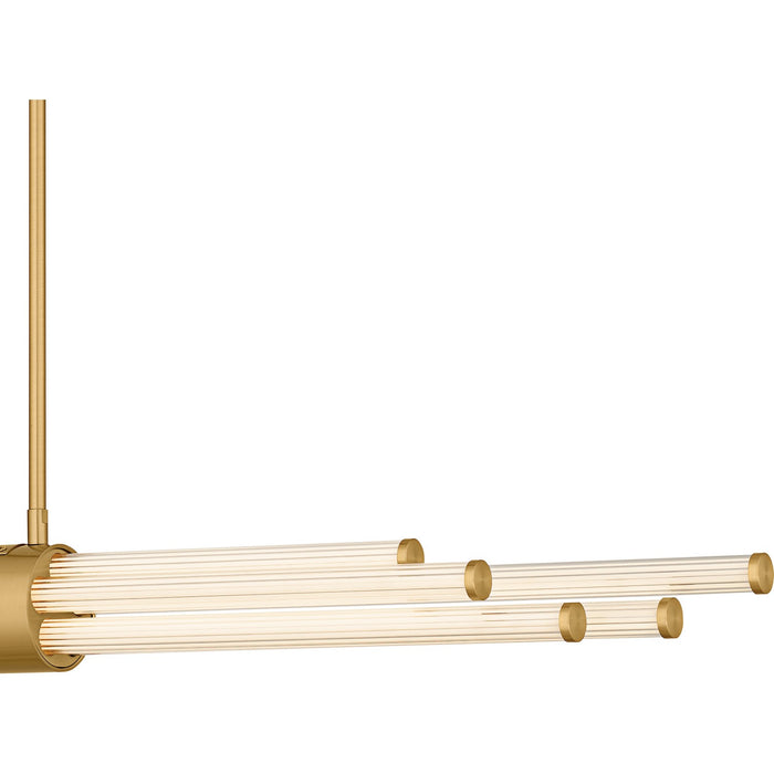 Quoizel PCTAL146BRG LED Linear Chandelier, Brushed Gold