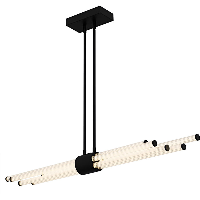 Quoizel PCTAL146MBK LED Linear Chandelier, Matte Black