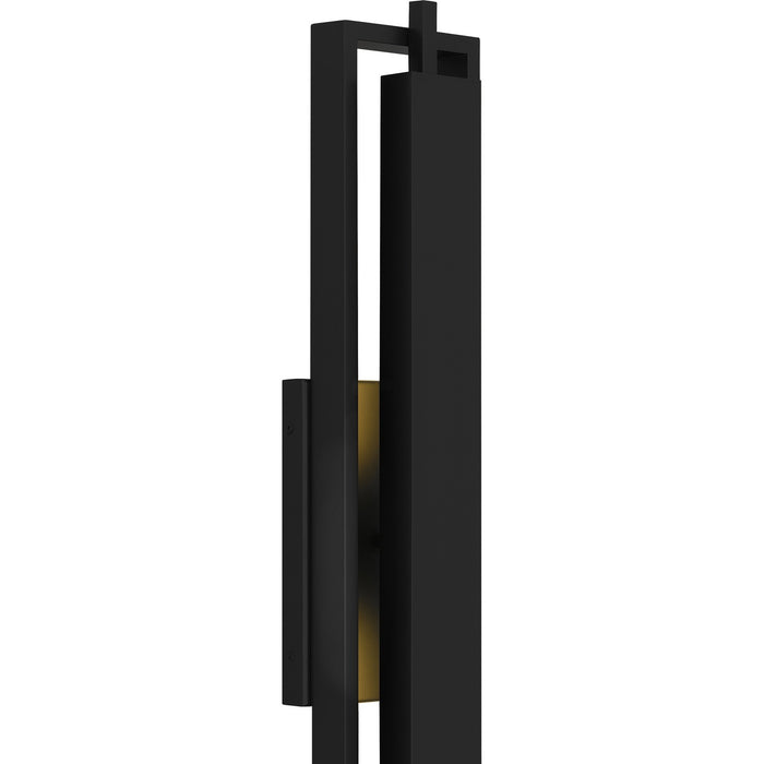 Quoizel PNT8506MBK LED Outdoor Wall Lantern, Matte Black