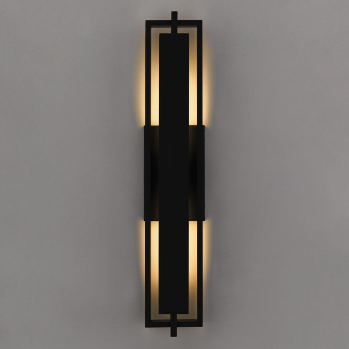 Quoizel PNT8506MBK LED Outdoor Wall Lantern, Matte Black