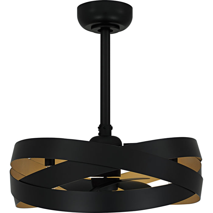 Quoizel QFA6771MBK Three Light Fan Light, Matte Black
