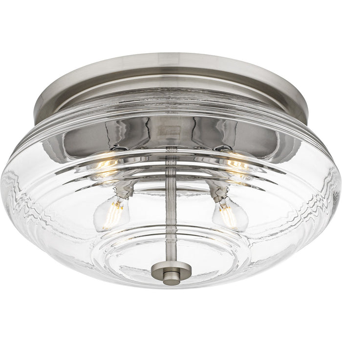 Quoizel QFL6773BN Four Light Flush Mount, Brushed Nickel