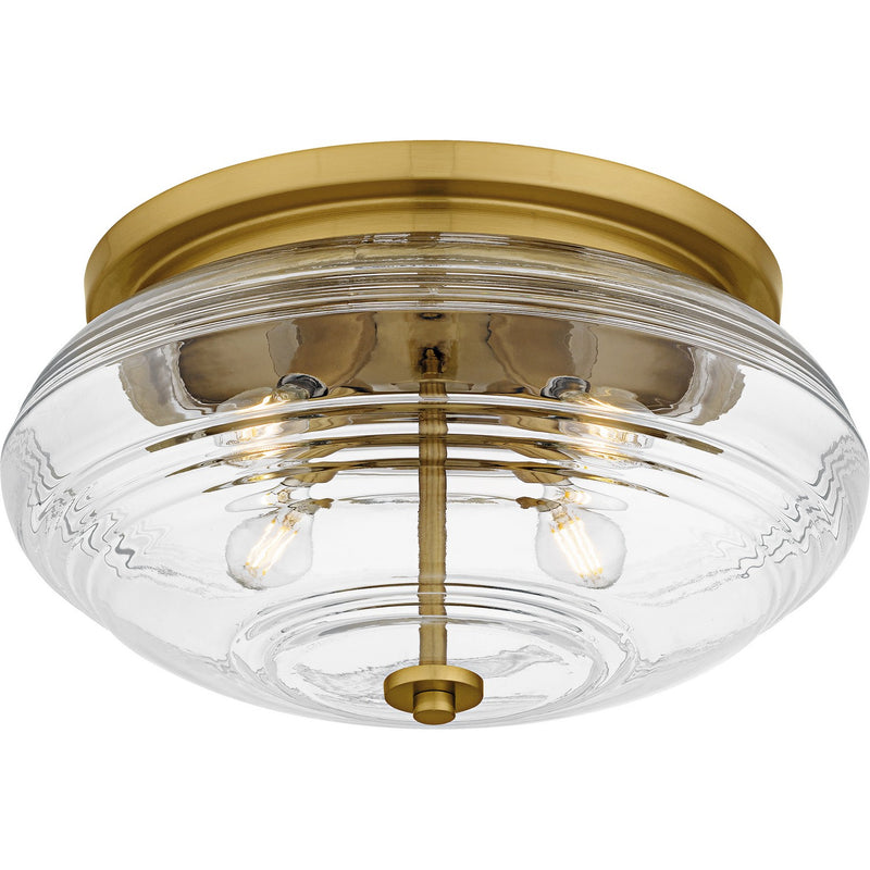 Quoizel QFL6773BRG Four Light Flush Mount, Brushed Gold