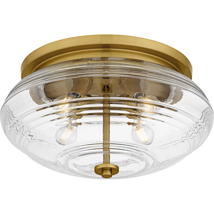 Quoizel QFL6773BRG Four Light Flush Mount, Brushed Gold