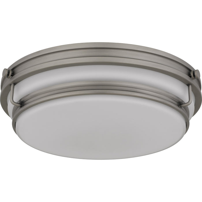 Quoizel QFL6776AN Three Light Flush Mount, Antique Nickel