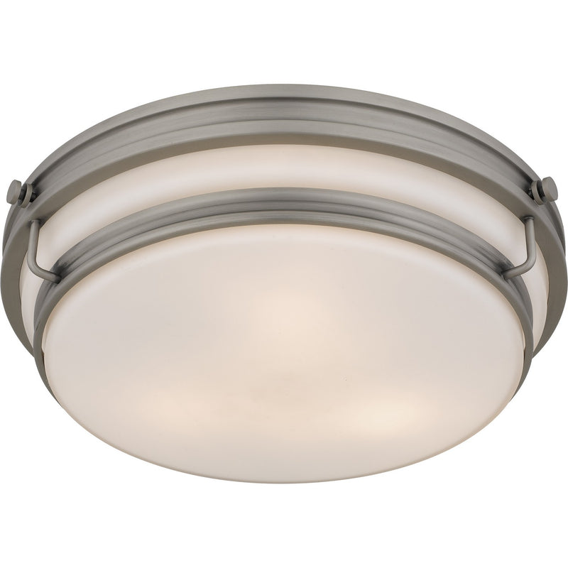 Quoizel QFL6776AN Three Light Flush Mount, Antique Nickel