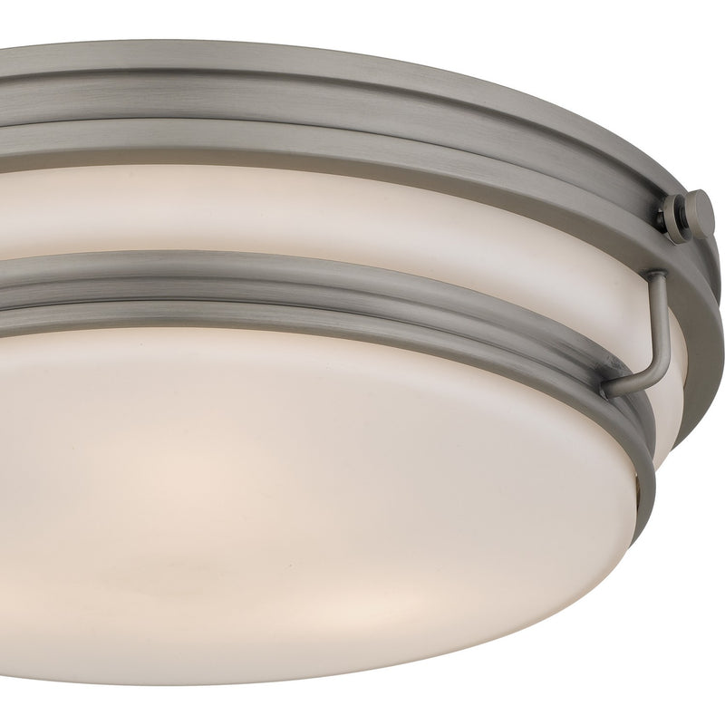 Quoizel QFL6776AN Three Light Flush Mount, Antique Nickel