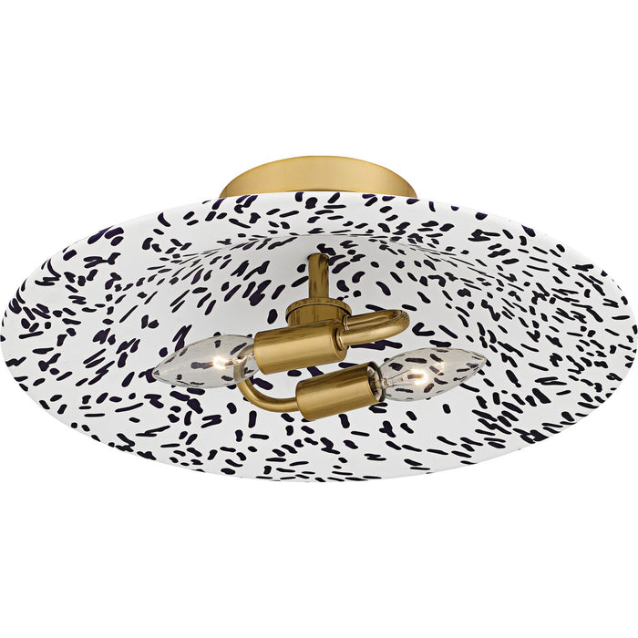 Quoizel QFL6789LGB Two Light Flush Mount, Light Gold