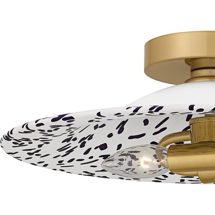 Quoizel QFL6789LGB Two Light Flush Mount, Light Gold