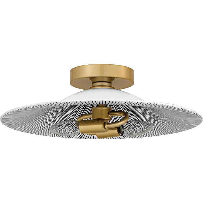 Quoizel QFL6789LGK Two Light Flush Mount, Light Gold