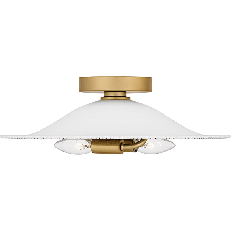 Quoizel QFL6789LGK Two Light Flush Mount, Light Gold