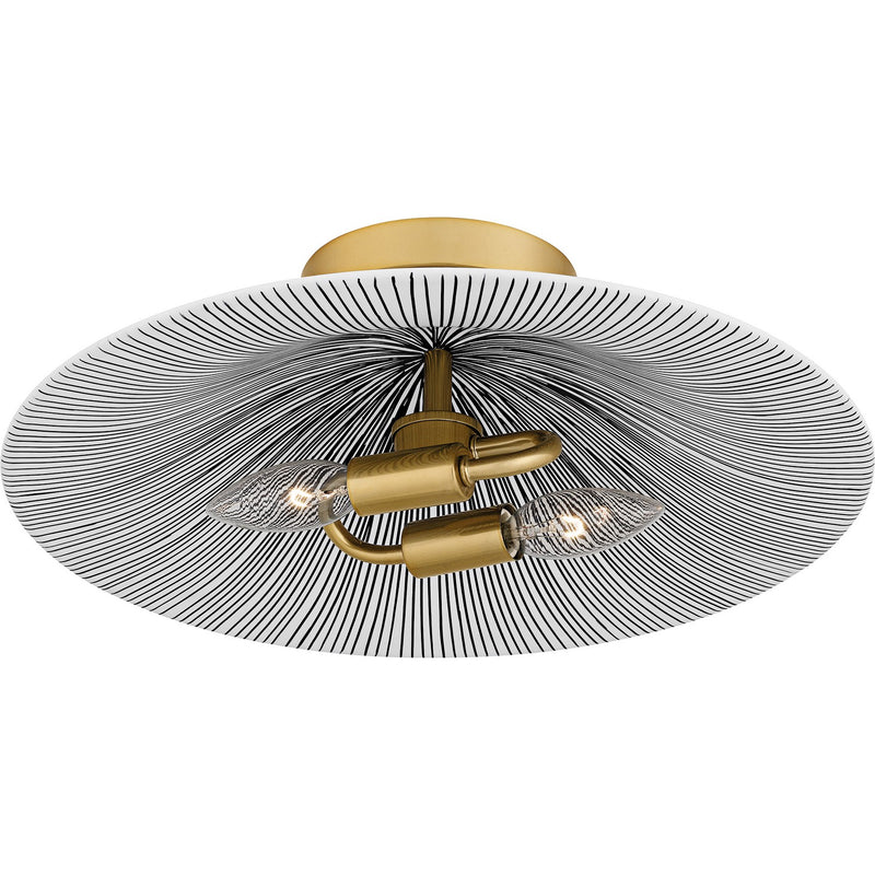 Quoizel QFL6789LGK Two Light Flush Mount, Light Gold