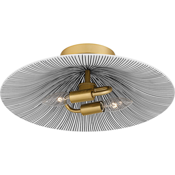 Quoizel QFL6789LGK Two Light Flush Mount, Light Gold