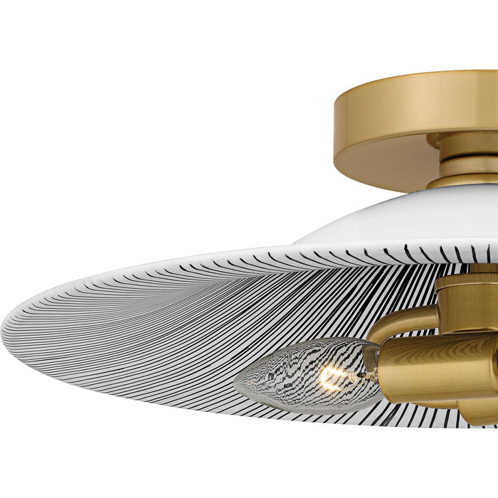 Quoizel QFL6789LGK Two Light Flush Mount, Light Gold