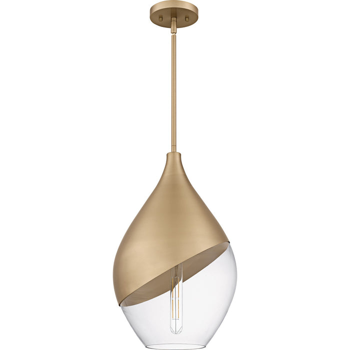 Quoizel QMP6797BGD One Light Pendant, Bronze Gold