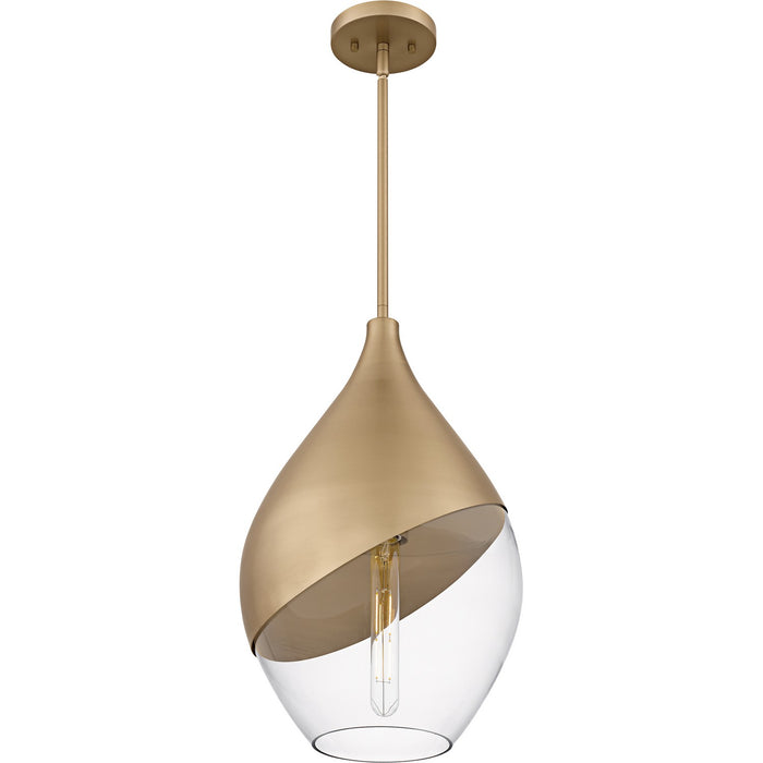 Quoizel QMP6797BGD One Light Pendant, Bronze Gold