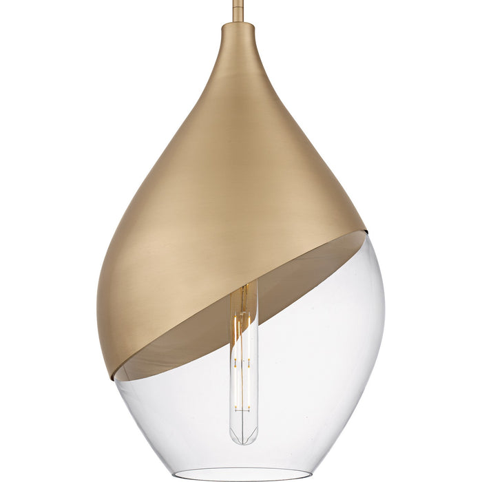 Quoizel QMP6797BGD One Light Pendant, Bronze Gold