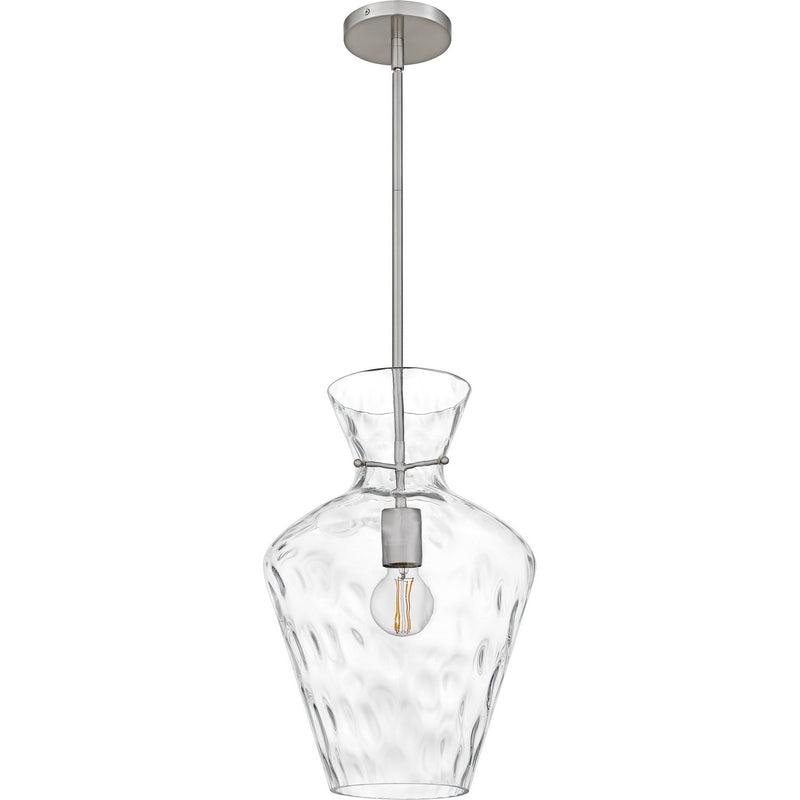 Quoizel QMP6806BN One Light Pendant, Brushed Nickel