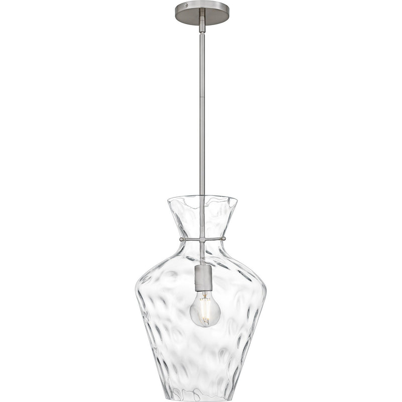 Quoizel QMP6806BN One Light Pendant, Brushed Nickel