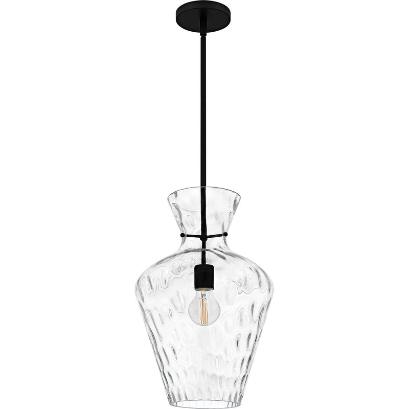 Quoizel QMP6806MBK One Light Pendant, Matte Black