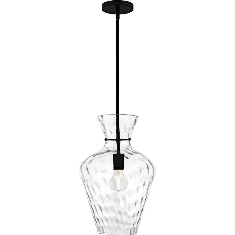 Quoizel QMP6806MBK One Light Pendant, Matte Black
