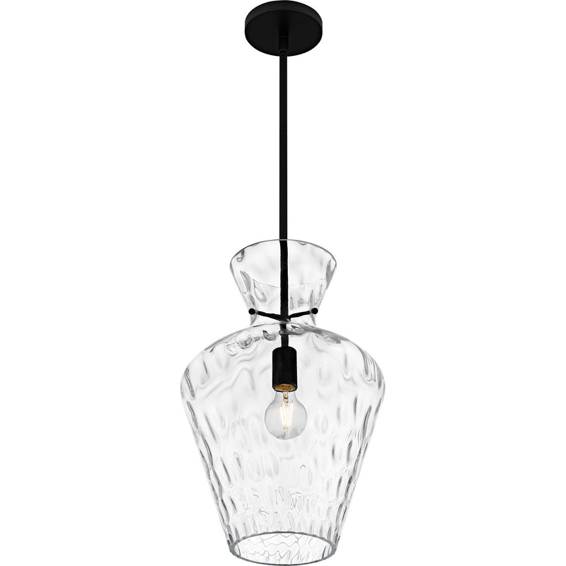 Quoizel QMP6806MBK One Light Pendant, Matte Black