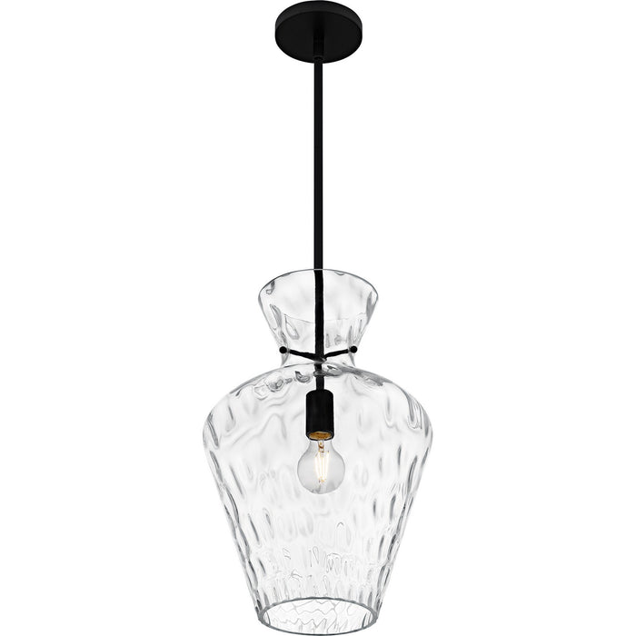 Quoizel QMP6806MBK One Light Pendant, Matte Black