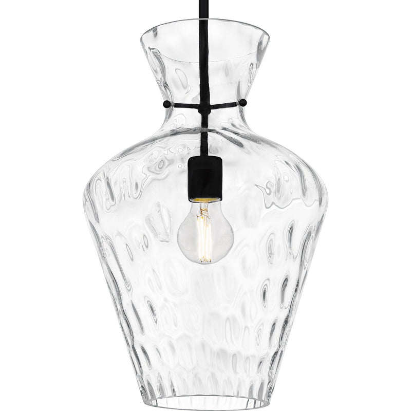 Quoizel QMP6806MBK One Light Pendant, Matte Black
