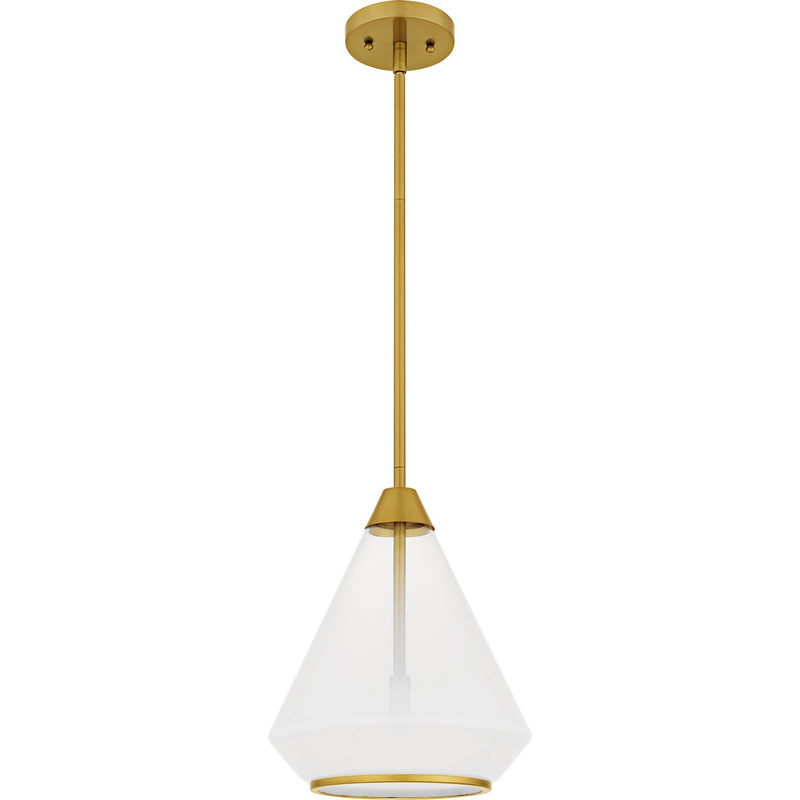Quoizel QP6750BRG One Light Mini Pendant, Brushed Gold