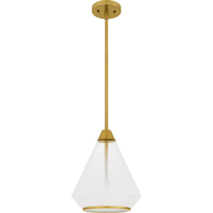 Quoizel QP6750BRG One Light Mini Pendant, Brushed Gold