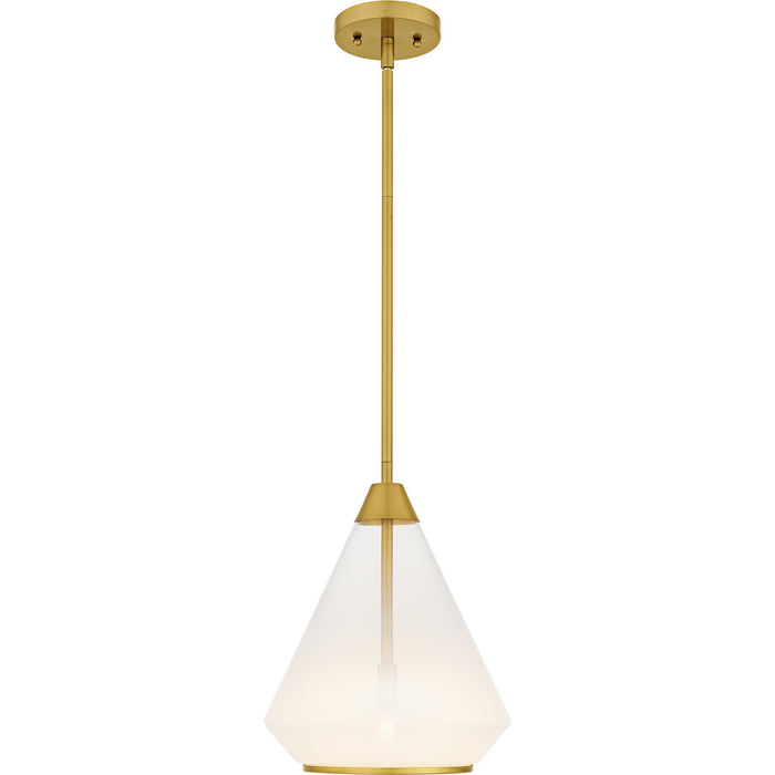 Quoizel QP6750BRG One Light Mini Pendant, Brushed Gold