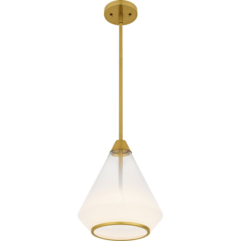 Quoizel QP6750BRG One Light Mini Pendant, Brushed Gold