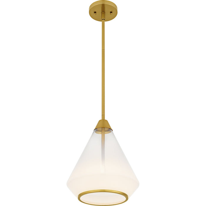 Quoizel QP6750BRG One Light Mini Pendant, Brushed Gold