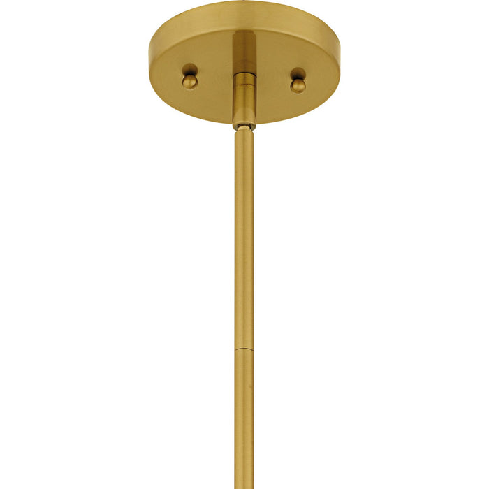 Quoizel QP6750BRG One Light Mini Pendant, Brushed Gold