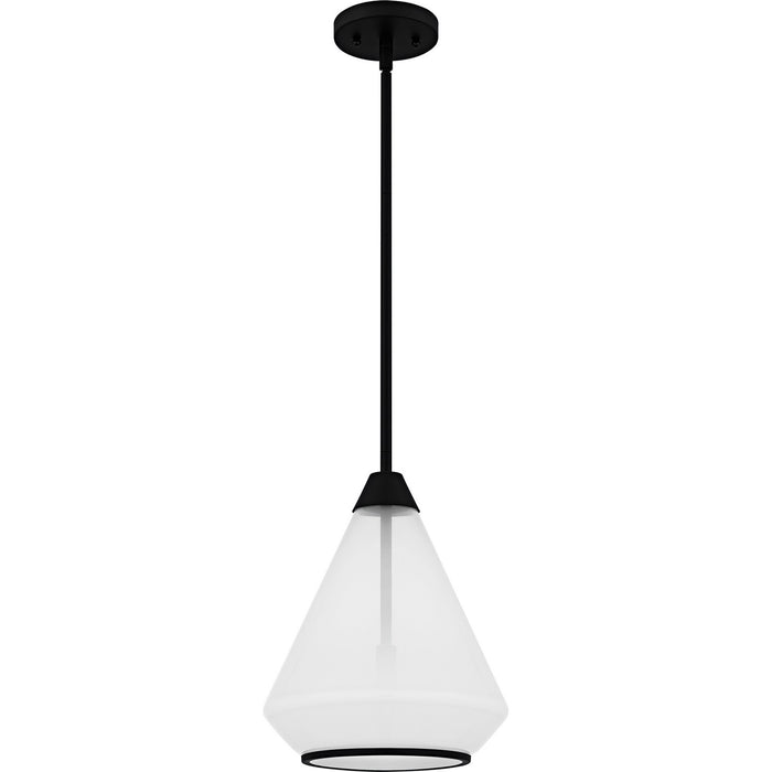 Quoizel QP6750MBK One Light Mini Pendant, Matte Black