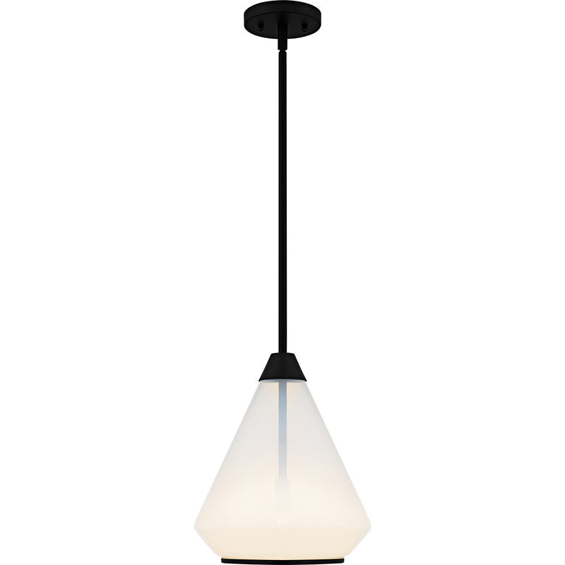 Quoizel QP6750MBK One Light Mini Pendant, Matte Black