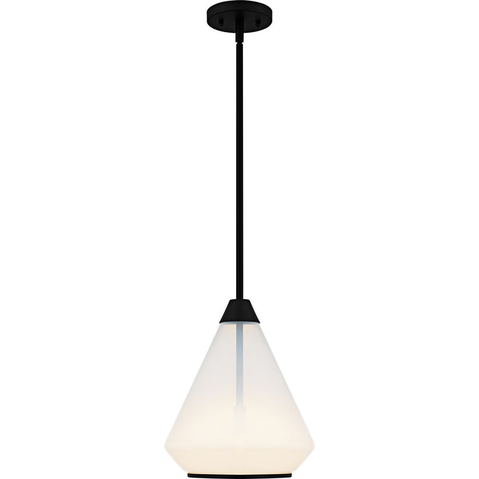 Quoizel QP6750MBK One Light Mini Pendant, Matte Black