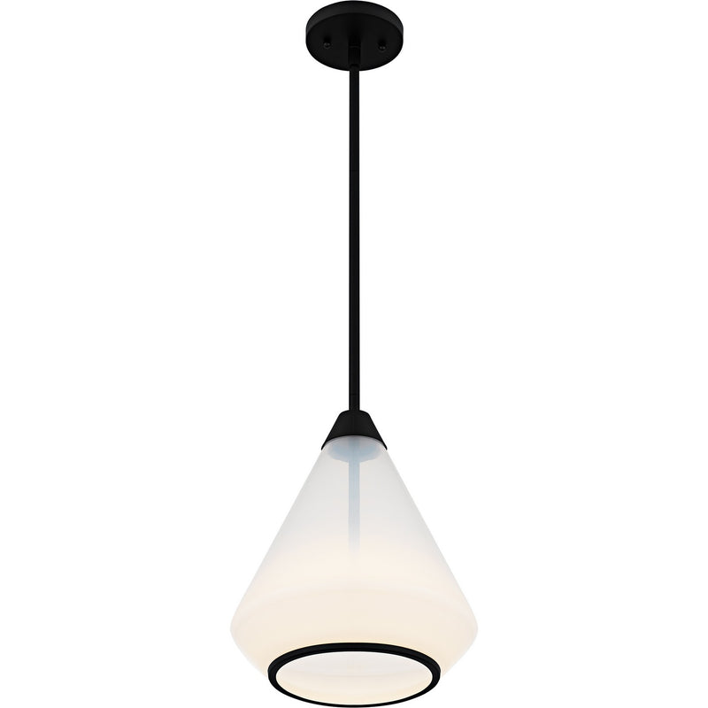 Quoizel QP6750MBK One Light Mini Pendant, Matte Black